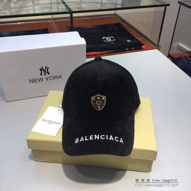 BALENCIAGA巴黎世家 原單刺繡LOGO款 時尚潮流燈芯絨棒球帽 LLWJ8593